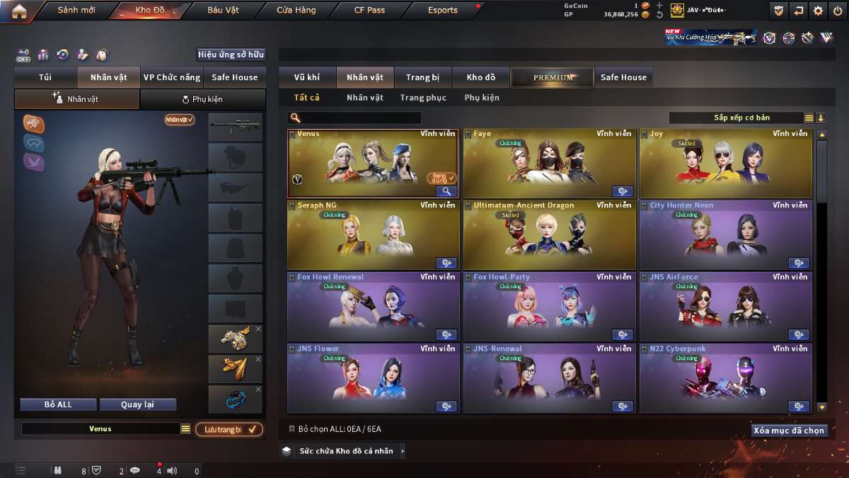 shop acc cf uy tin gia re